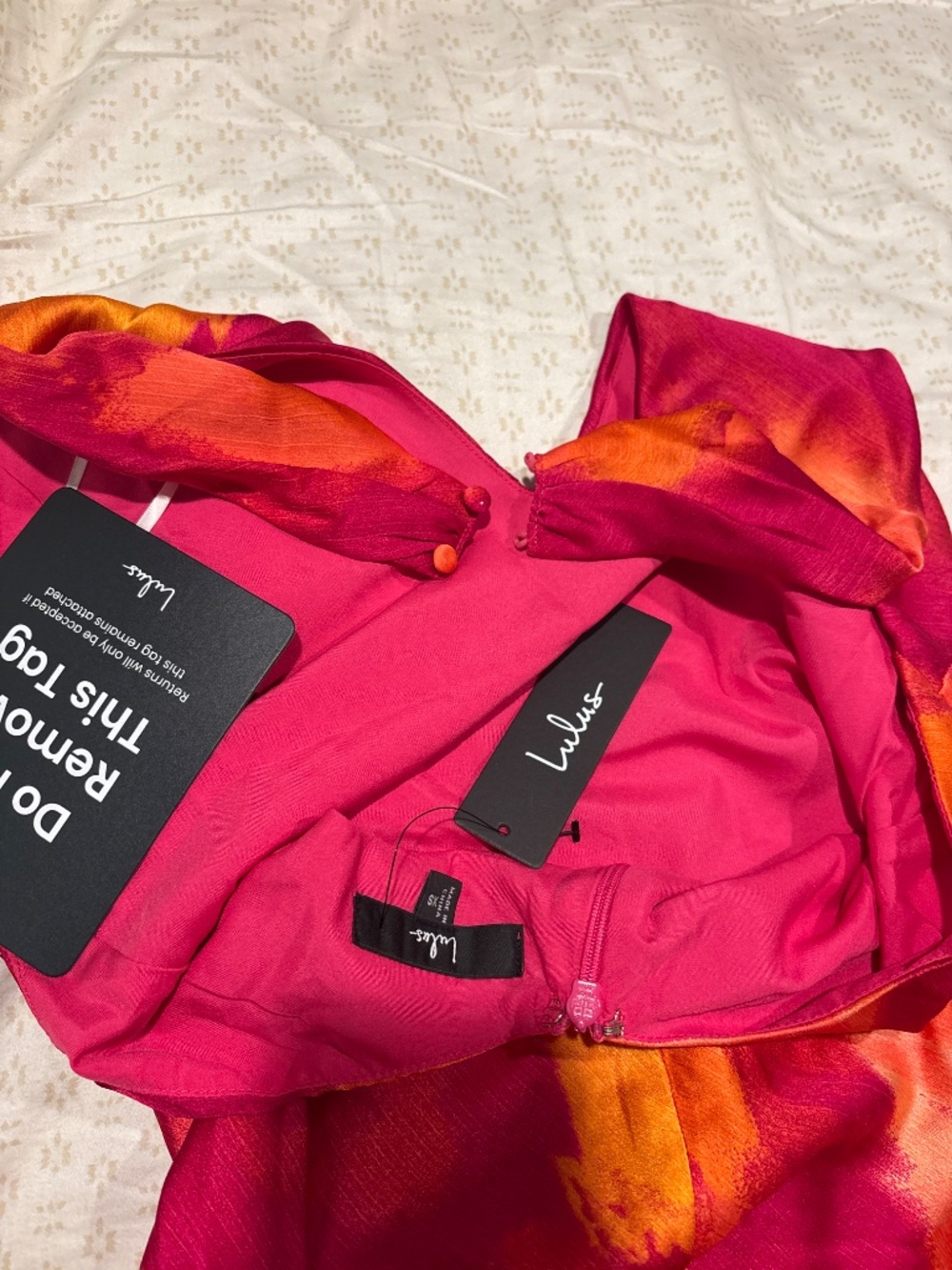 Lulus Beyond Classy Pink Multi Abstract - Picture 4 of 5